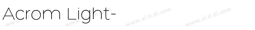 Acrom Light字体转换
